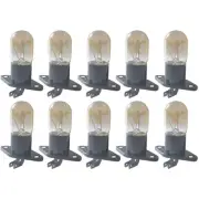 10 Pack Multifuntional Microwave Bulb Microwave Light Bulb Bulb Socket for Oven