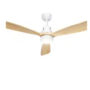 Devanti 52'' Ceiling Fan LED Light Remote Control Wooden Blades Fans Timer New