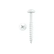 Pinnacle 4.0 x 30mm White Round Head Timber Screw - 20 Pack