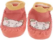 [Minkissy] Soft Bottom Walking Shoes Non Cartoon Sock Shoes for Newborn Boys Cozy Indoor Use High Elasticity Charming to Walk Frog