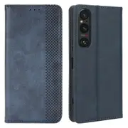 For Sony Xperia 1 V Retro PU Leather Phone Case Stand Wallet Flip ic Cover