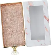 DRESSOOS Diamond Handle Eyelash Box Window Drawer Storage for Fake Lashes Portable Travel Case