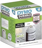 DYMO Label Writer Durable Polypropylene Label, 104 mm x 159 mm, White, 200 Count