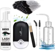 BUCICE Eyelash Extension Kit, 50ml Lash Shampoo Lash Mousse for Eyelash Exten...