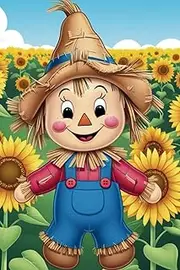 Scarecrow Notebook: Cute And Friendly Scarecrow Journal For Children And Adults
