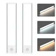 Under Cabinet Lights 2 Pack, 2500mAh Rechargeable Motion Sensor Light Indoor ...