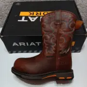 Ariat Women's WorkHog H2O Boots Sz 5.5 Composite Toe Nutty Brown 10018576