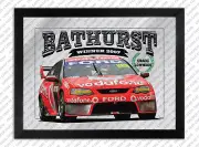 BAR MIRROR #1627 TO SUIT 2007 BATHURST WINNER CRAIG LOWNDES MANCAVE MEMORABILIA