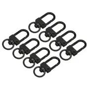 Swivel Clasps Snap Hook, 33x13mm Lobster Claw Clasp for DIY Black, 8Pcs