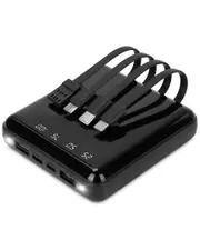 Fresh Fab Finds 10K Power Bank with 4 Cables/LED Flashlight