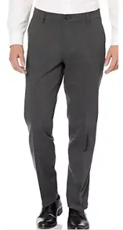 New Dockers Mens Signature Khaki Lux Straight Fit Pants 4100449486 Heather Gray