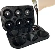 Large Molds | 6 Grids Geometric Big Tray,Silicone Ice Mold with Lid, Cube Ice Mold Food-Grade for Whiskey, Cocktail, Chilling Drinks
