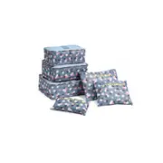 6Pcs Travel Storage Bag Set for Clothes Tidy Organizer for Suitcase-Blue