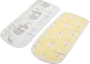INOOMP 2Pcs Cotton Burp Cloth Absorbent Stroller Handle Covers Lengthened Design for Present for Parents
