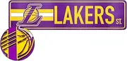 Rico Industries NBA Basketball Los Angeles Lakers Standard Laser Cut Acrylic Street Sign 3.5” X 14.25” Home Decor - Bedroom - Office - Man Cave
