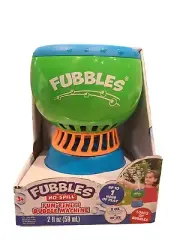 New Fubbles No Spill Bubble Machine With 2oz Concentrate Bubbles Up To 1hr Play