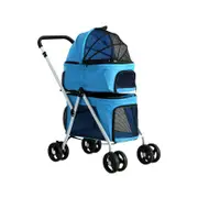i.Pet Pet Stroller Dog Pram Large Cat Carrier Travel Pushchair Foldable 4 Wheels