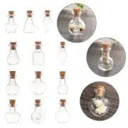 5Pcs Mini Empty Glass Bottle Vials Cork Spell Jar Wish Bottles Pagan Pendants