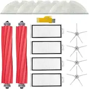 [Laimaiou] Accessory Kit Replacement for Roborock Q7 Max+ Q7 Max Q7+ Q7 Robot Vacuum Cleaner 14 Packs 2 Main Brushes & 4 Filters & 4 Side Brushes & 4 Mop Cloths