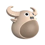 Fitsmart Bluetooth Animal Face Speaker Portable Wireless Stereo Sound Khaki