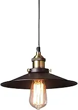 Mengjay Vintage Retro Edison Loft Pendant Light Lampshade Retro Industrial Ceiling Light Lampshade Painted Iron Umbrella Lampshade Country Art Lamp (Diameter 30cm)