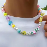 在飛比找蝦皮購物優惠-《Lu》現貨✨Flowers Beaded Necklace