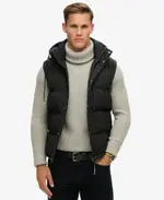 Everest Hooded Puffer Gilet | Jet Black