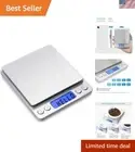 Compact Stainless Steel Digital Scale with 9 Unit Conversions - 500g Capacity