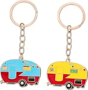 [VALICLUD] 2 Pcs Cartoon Rv Keychain Cute Handbag Pendant Charms Lightweight Camper Keychain for Backpack Purse Decoration and Car Key Accessories