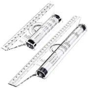 2 Pieces Plastic Measuring Rolling Ruler, Drawing Roller Ruler, Parallel Ruler,