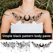 Waterproof Sketch Tattoo Stickers Women Men Sternum Tattoos Sticker Waterproof @