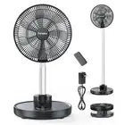 Fan 12” Foldable Portable Quiet Floor Fan 12000mAh Rechargeable Pedestal Fan wit