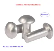 M2/2.5/3/4/5/6/8 Solid Aluminum Pan/Button Head Rivet Fasteners GB867 Alu Rivets
