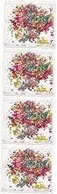 4 Boxes Dried Floral Nail Decor Real Dried Flower Manicure Accessories for DIY Nail Art Compact Storage Box for