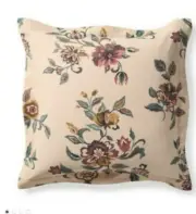 Frontgate~Euro Pillow Case~Pink & Floral Seville Sham~New~Cotton Linen Mix~26x26