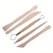 5pc Wood Tool Set Sculpt Carve Detail Impress PMC,Polymer, Ceramic, Air Dry Clay