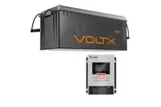 VoltX 12V 300Ah Lithium Battery + 30A DC to DC LiFePO4 Battery Charger Bluetooth