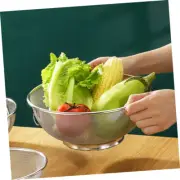 Basket Strainer for Rice Strainers and Colanders Stainless Steel Frying Bowl