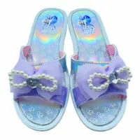 在飛比找樂天市場購物網優惠-冰雪奇緣珍珠蝴蝶結拖鞋 - 台灣製 卡通拖鞋 迪士尼童鞋 M
