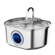 Stainless Steel Cat Water Fountain, 3.2L Cat Fountain for Drinking, Pet Water Fountain, Automatic Cat Water Dispenser Bowl