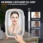 Mini Fridge for Bedroom, 6L Luxury Skin Care Fridges with Mirror and LED Light