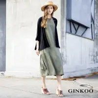 在飛比找momo購物網優惠-【GINKOO 俊克】簡約無袖洋裝