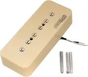 Wilkinson M Series Alnico 5 Magnet P90 Soapbar Bridge Pickup for LP SG Style Electric Guitar, Cream