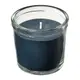 IKEA 香氛杯狀蠟燭, 香根草和天竺葵/黑-土耳其藍色, 20 時