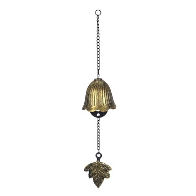Japanese Wind Chime, Vintage Wind Chime Bell, Maple Leaf Wind Chime[Bronze Tone]