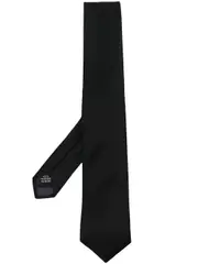 [Tagliatore] satin-finish pointed tie One Size Black