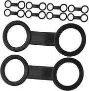 JUMPLAWN 10pcs Scuba Mask Strap Clips Portable Snorkeling Accessories for Secure Fastening Lightweight Design for Travel and Diving Activities Compatible Various Masks