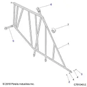 Polaris Front Door Nets for 12-20 RZR OEM 2685841