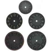 5 Tim Holtz Idea-ology Timepieces Antique Nickel, Brass & Copper Clock Faces *