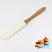 1PC Scraper Durable Wood Handle Utensil Spatula Cream Butter Removable Silico Y2